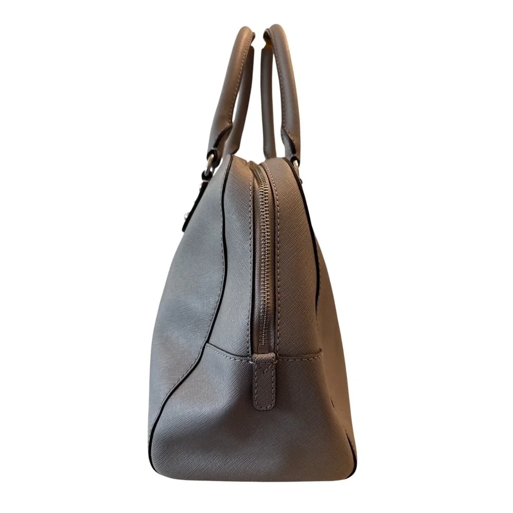 Michael Kors Cindy Dome Saffiano Leather Tan‎ Nude Travel Satchel Bag